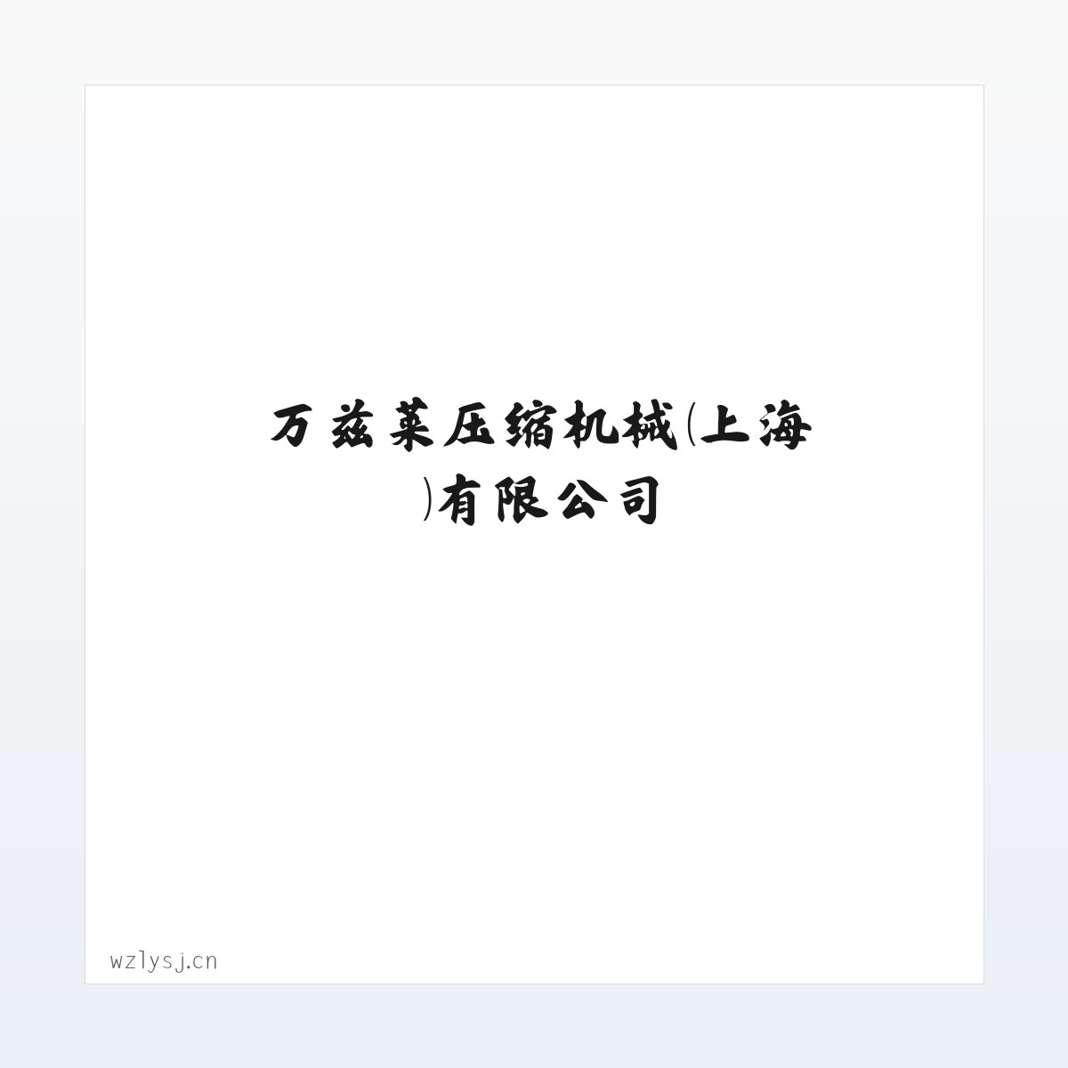 Products - 万兹莱压缩机械（上海）有限公司 方图